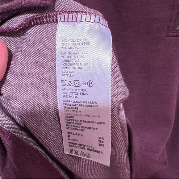 Tommy Bahama Men's Burgundy Zip-Up Sweater - Picture 4 of 5